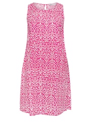 Yours Curve Pink Sleeveless Swing Dress - Image 5 of 5