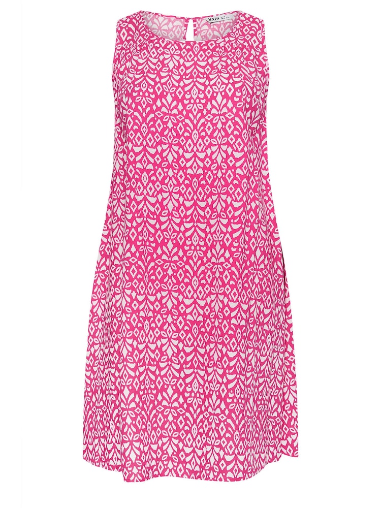 Yours Curve Pink Sleeveless Swing Dress - Image 5 of 5