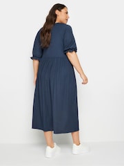 Yours Curve Blue Light Limited Raglan Prarie Dress - Image 3 of 5