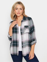 M&Co Purple Checked Boyfriend Shirt - Image 4 of 5