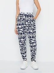 PixieGirl Petite Blue Abstract Harem Trousers - Image 1 of 5