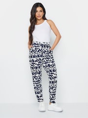 PixieGirl Petite Blue Abstract Harem Trousers - Image 4 of 5