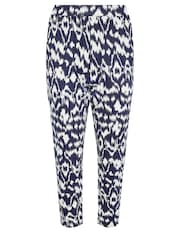 PixieGirl Petite Blue Abstract Harem Trousers - Image 5 of 5