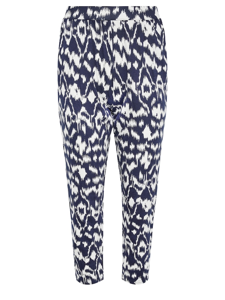 PixieGirl Petite Blue Abstract Harem Trousers - Image 5 of 5