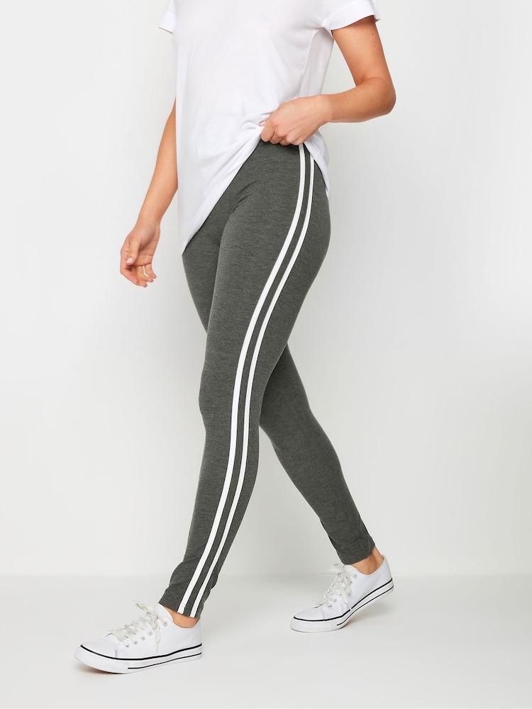 Gris - Leggings con rayas en los laterales de Long Tall Sally - Imagen 2 de 5