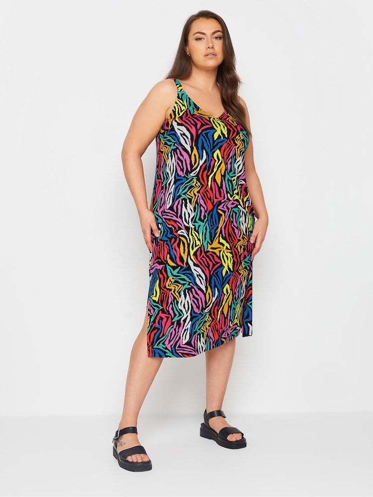 Negro claro - Vestido playero con tirantes fruncidos de Yours Curve - Imagen 1 de 5 Negro claro - Vestido playero con tirantes fruncidos de Yours Curve - Imagen 1 de 5