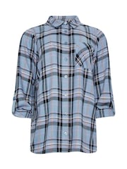 M&Co Blue Checked Boyfriend Shirt - Image 5 of 5