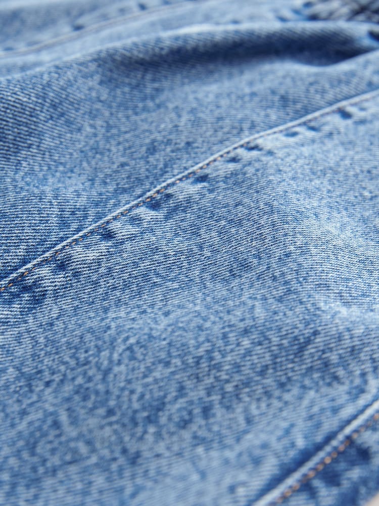 Mid Blue Denim Pull On Barrel 100% Cotton Jeans (3-16yrs) - Image 10 of 10