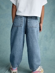 Mid Blue Denim Pull On Barrel 100% Cotton Jeans (3-16yrs) - Image 4 of 10