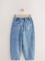 Mid Blue Denim Pull On Barrel 100% Cotton Jeans (3-16yrs) - Image 8 of 10