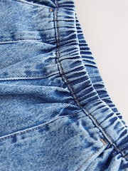 Mid Blue Denim Pull On Barrel 100% Cotton Jeans (3-16yrs) - Image 9 of 10