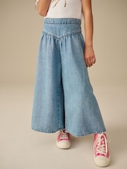 Mid Blue Denim Culotte Trousers (3-16yrs) - Image 1 of 8
