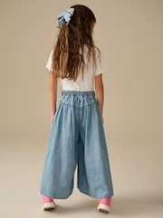 Mid Blue Denim Culotte Trousers (3-16yrs) - Image 3 of 8