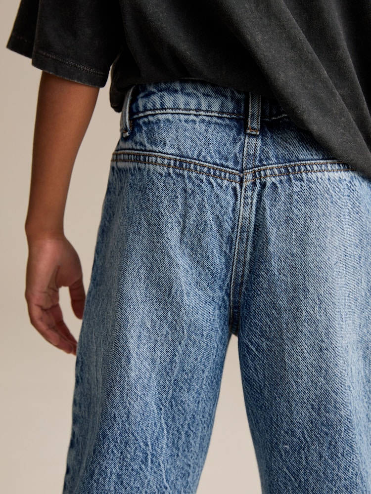 Mid Blue Denim Flare 100% Cotton Jeans (3-16yrs) - Image 4 of 8