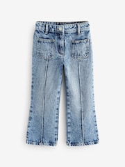 Mid Blue Denim Flare 100% Cotton Jeans (3-16yrs) - Image 5 of 8