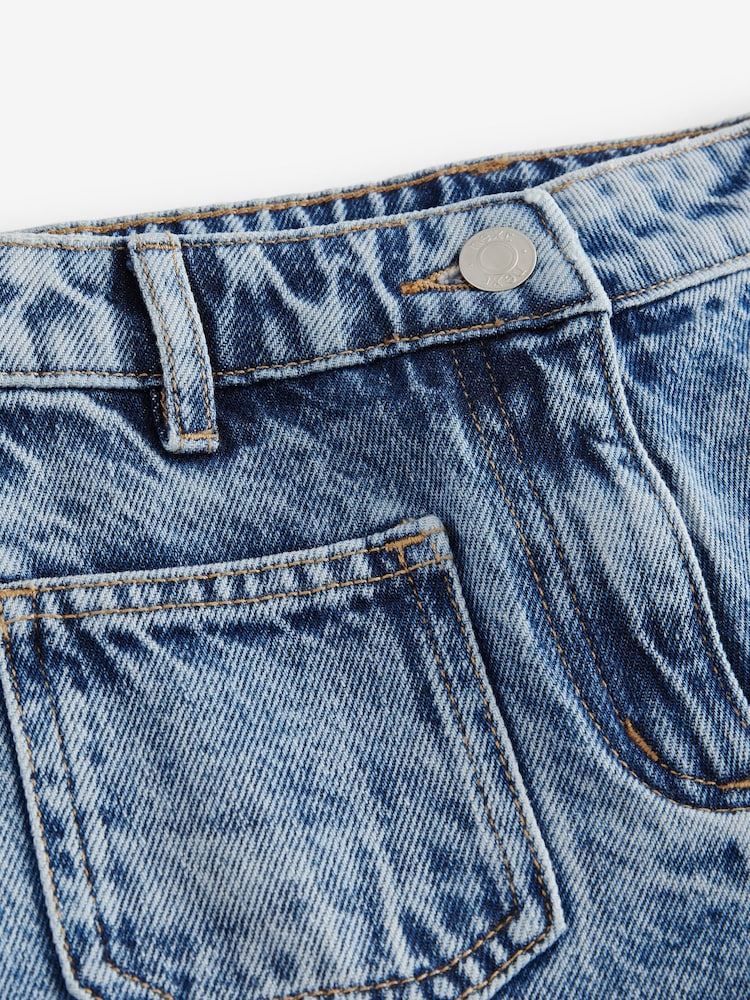 Mid Blue Denim Flare 100% Cotton Jeans (3-16yrs) - Image 7 of 8