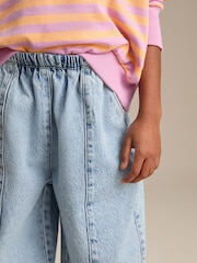 Denim Lightwash Pull On Barrel 100% Cotton Jeans (3-16yrs) - Image 4 of 8