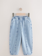 Denim Lightwash Pull On Barrel 100% Cotton Jeans (3-16yrs) - Image 5 of 8