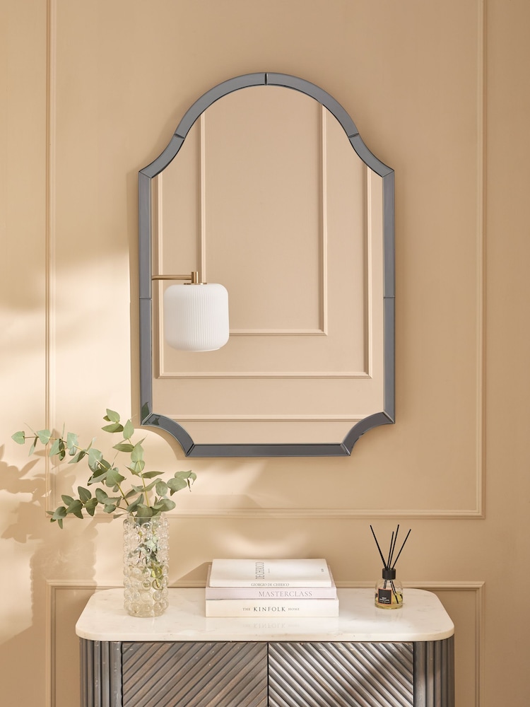 Smoked Grey Bevelled Edge Wall Mirror - Image 2 of 6