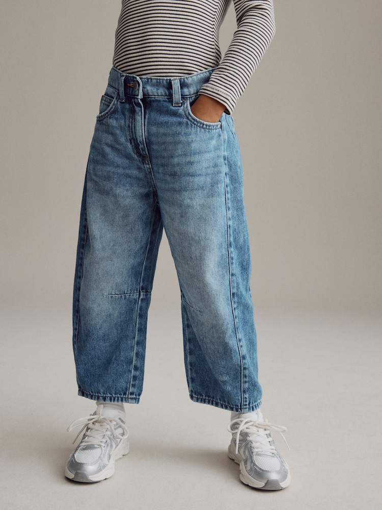 Mid modra Denim - Kavbojke Volume Barrel (3-16let) - Slika 1 iz 4