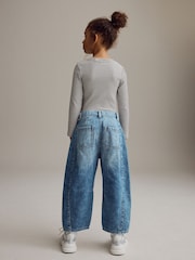 Mid modra Denim - Kavbojke Volume Barrel (3-16let) - Slika 3 iz 4