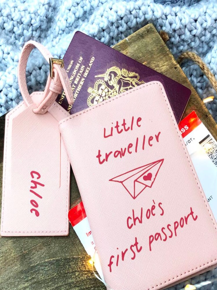 Solesmith Pink Personalised My First Passport Set by Solesmith - Image 1 of 2