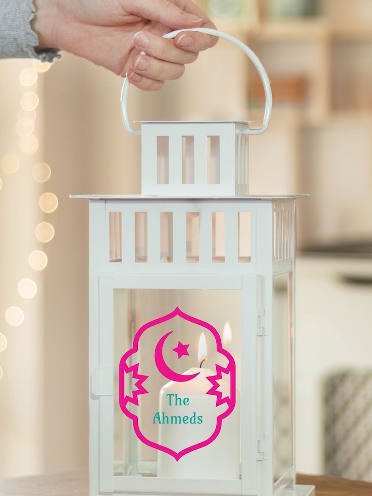 Personalised Eid White Lantern by Jonnys Sister - Image 2 of 4