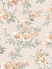 Laura Ashley Apricot Rosamund A4 Wallpaper Sample - Image 2 of 2
