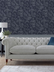 Laura Ashley Midnight Seaspray Lloyd A4 Wallpaper Sample - Image 1 of 2