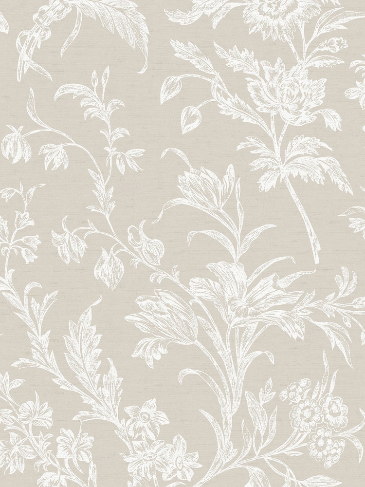 Laura Ashley Dove Grey Lloyd A4 Wallpaper Sample - Image 1 of 2