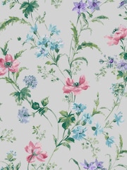 Laura Ashley Pale Violet Poppy Meadow A4 Wallpaper Sample - Image 2 of 2