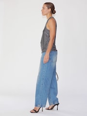 Religion Silver Metallic Tanzanite Vest Top - Image 6 of 6