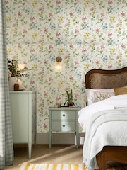 Laura Ashley Multi Poppy Meadow A4 Wallpaper Sample - Image 1 of 2