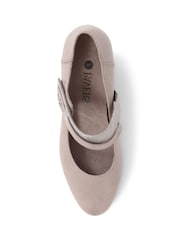 Pavers Natural Embellished Strap Mary Janes Shoes - Image 4 of 5