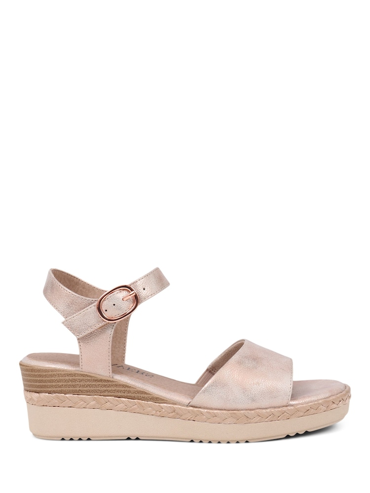 Pavers Gold Adjustable Platform Sandals - Image 1 of 5