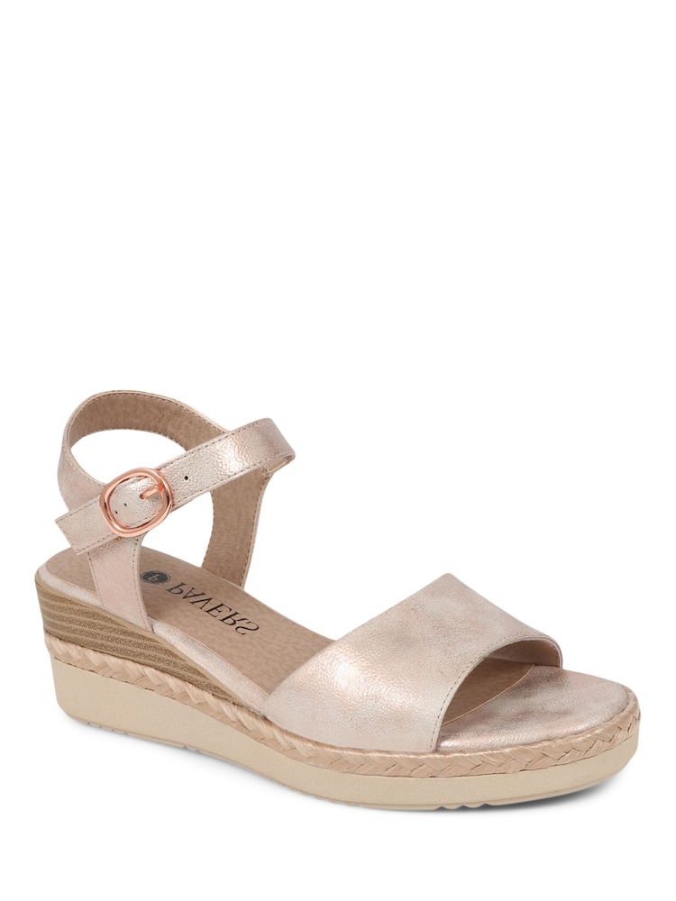 Pavers Gold Adjustable Platform Sandals - Image 2 of 5