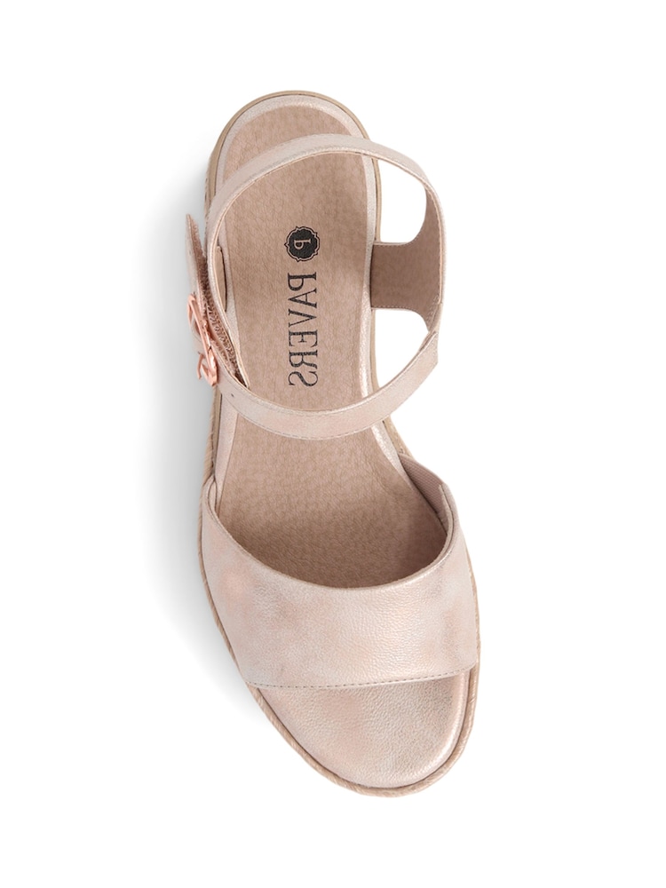 Pavers Gold Adjustable Platform Sandals - Image 4 of 5