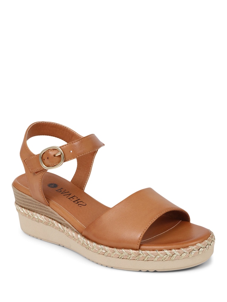 Pavers Brown Adjustable Platform Sandals - Image 2 of 5