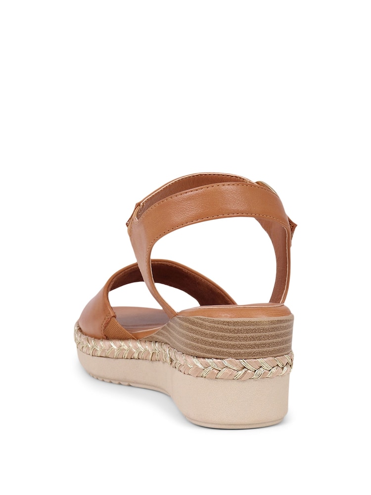 Pavers Brown Adjustable Platform Sandals - Image 3 of 5