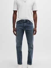 BOSS Light Blue Regular Fit Jeans in Soft Motion Denim - Image 1 of 5