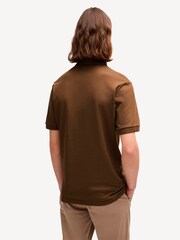 BOSS Brown Passenger Box Logo Polo Shirt - Image 2 of 5