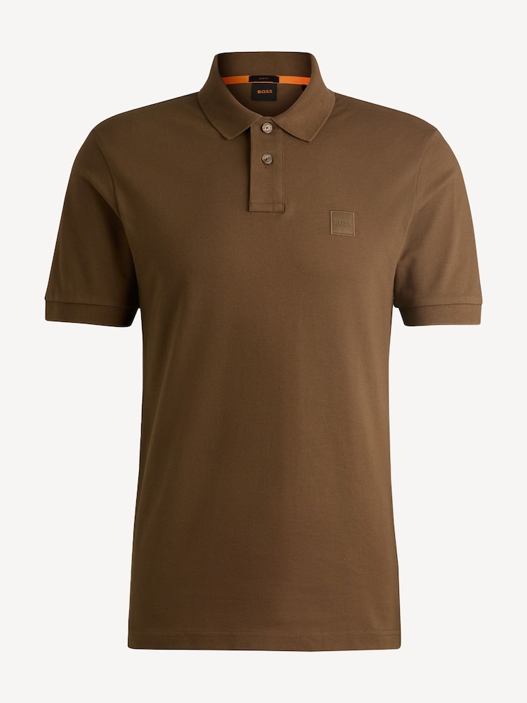 BOSS Brown Passenger Box Logo Polo Shirt - Image 5 of 5