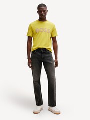 BOSS Grey Regular Fit Jeans in Rigid Denim - Image 2 of 5
