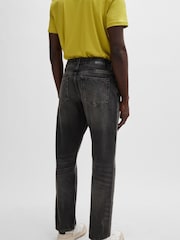 BOSS Grey Regular Fit Jeans in Rigid Denim - Image 3 of 5