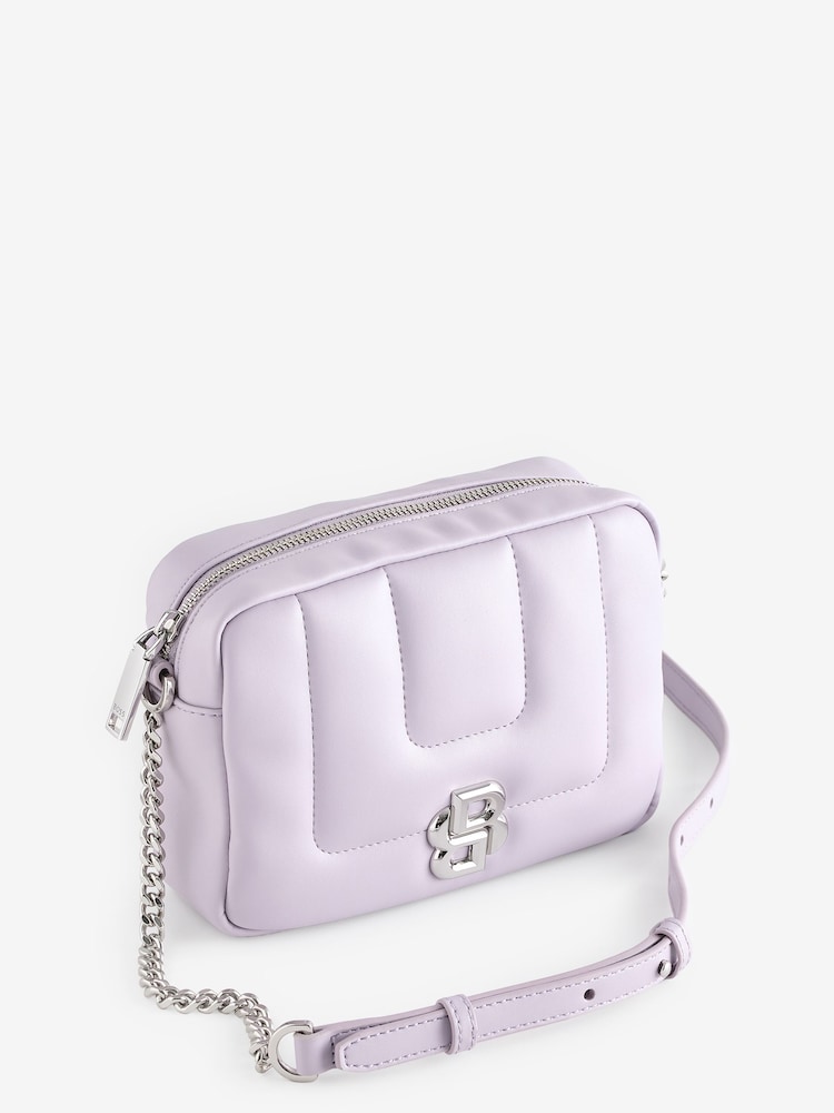 BOSS Purple Crossbody Bag With Double B Monogram - Image 1 of 3