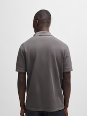BOSS Light Grey 100% Cotton Pique Polo Shirt - Image 2 of 5