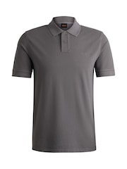 BOSS Light Grey 100% Cotton Pique Polo Shirt - Image 5 of 5