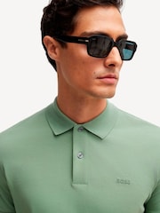 BOSS Green Cotton Embroidered Logo Polo Shirt - Image 4 of 5