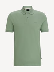 BOSS Green Cotton Embroidered Logo Polo Shirt - Image 5 of 5