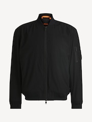 BOSS Black Water-Repellent Jacket With Zipped Sleeve Pocket - Image 7 of 7